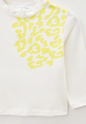 Лонгслив с принтом лео в желтом цвете