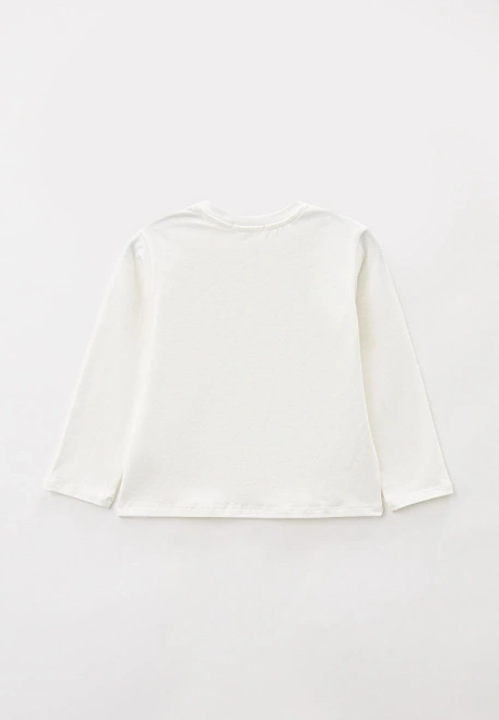 Лонгслив молочный с надписью YOU R CUTE  в салатовом цвете