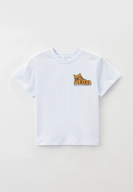 Футболка белая для мальчика с рисунком кеды Футболка белая для мальчика с рисунком кеды