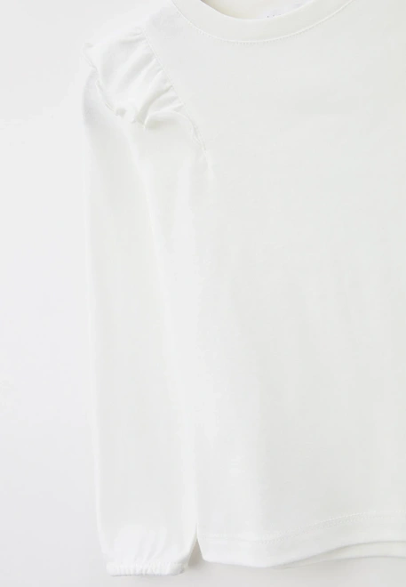 Лонгслив из мягкого трикотажного хлопка с рукавами на резинке