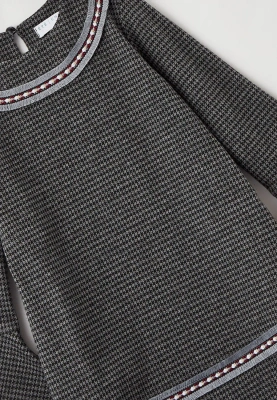 Платье из трикотажного джерси в мелкую клетку