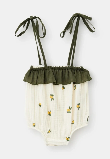 Боди из муслина с абрикосами