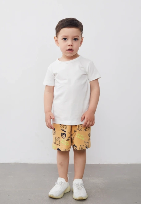 Комплект из футболки и шортиков с собачками