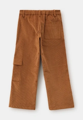 Брюки из вельвета коричневого цвета для девочек