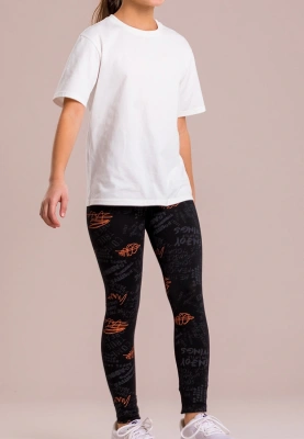 Леггинсы с надписями в черном цвете