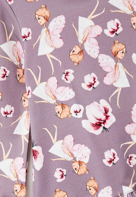 Платье из футера с принтом феи 