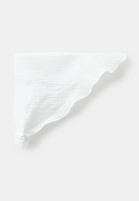 Комплект пляжный из туники и косынки из белого муслина Комплект пляжный из туники и косынки из белого муслина