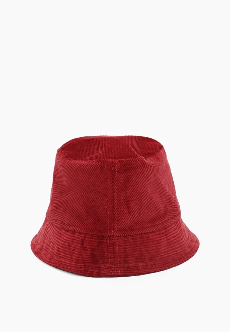 Панама бордовая из вельвета на подкладе