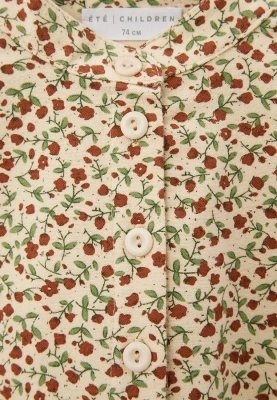 Костюм из теплого хлопка бежевого цвета