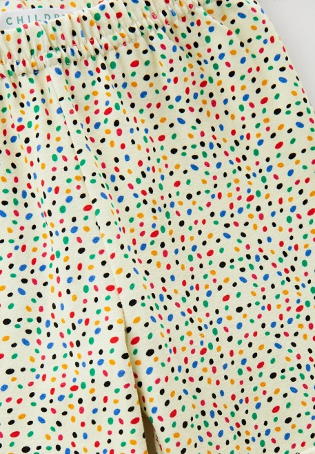 Шорты трикотажные кремового цвета в крапинку