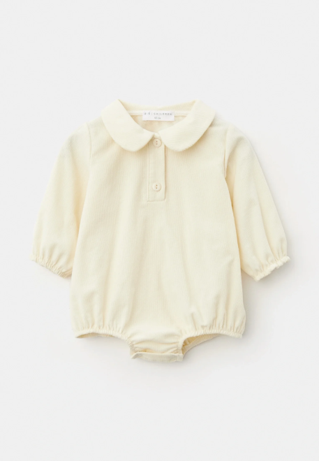 Ромпер Валенсия из микровельвета в молочном цвете