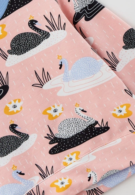 Свитшот из футерас принтом лебеди