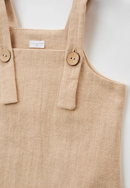 Комбинезон для малышей из крапивы в бежевом цвете