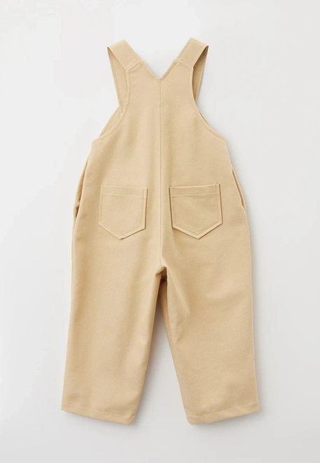 Комбинезон объемный из бежевого денима для малышей