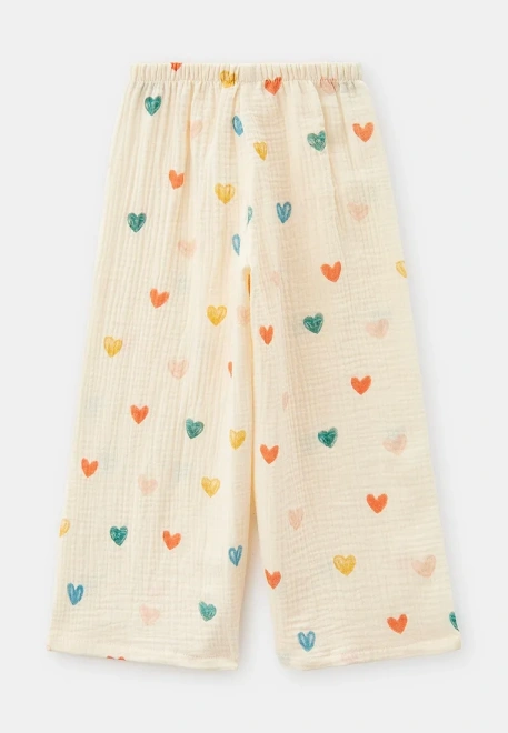 Костюм из блузки-кимоно и шикорих брюк из муслина