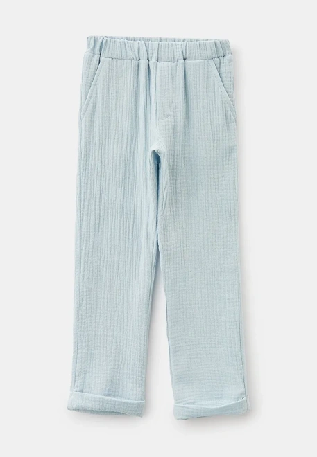 Брюки для мальчика с отворотами муслина