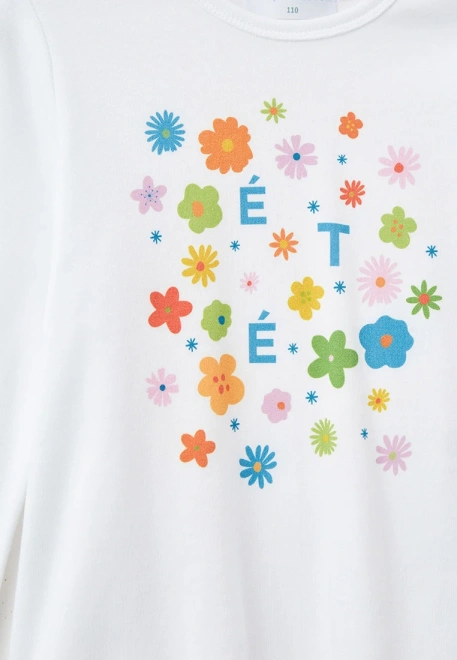 Пижама из лонгслива с принтом и широкими брюками 