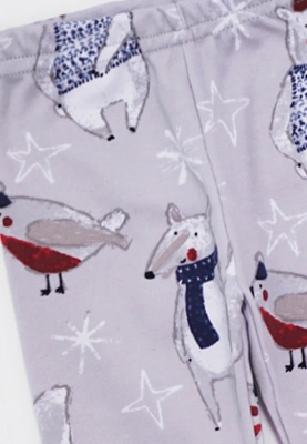 Брюки из хлопка с новогодним принтом