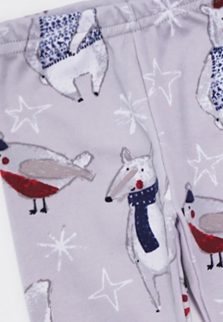 Брюки из хлопка с новогодним принтом