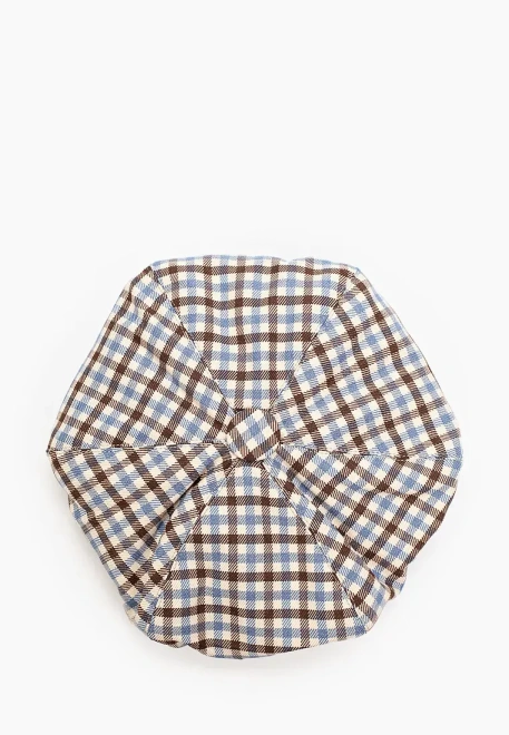 Берет из костюмной  ткани в клетку Берет из костюмной  ткани в клетку