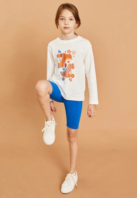 Велосипедки в цвете синий электрик