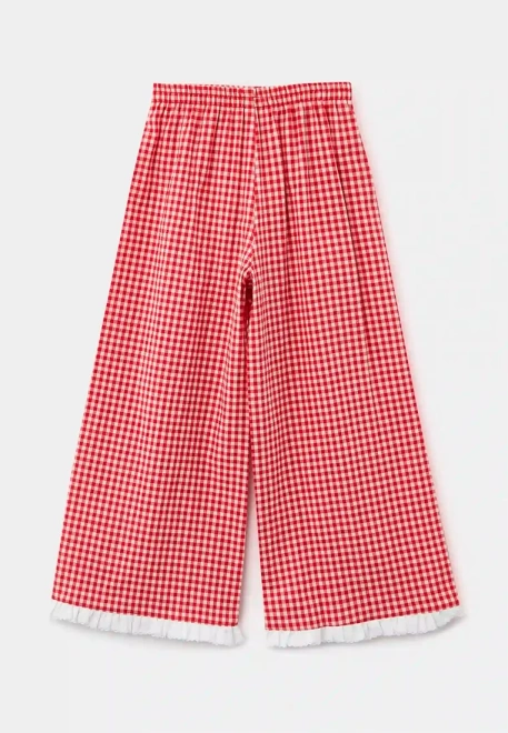 Пижама Йоджи из хлопка в клетку для девочек