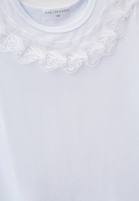 Лонгслив школьный с кружевом 