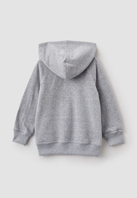 Худи  с карманом кенгуру в цвете серый меланж 