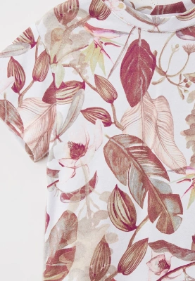 Футболка из трикотажа с принтом  растения в винтажном стиле 