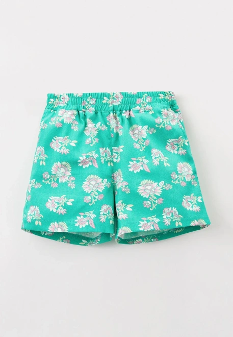 Шорты из денима с цветочным принтом