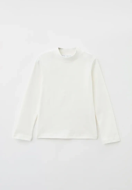 Водолазка прямого кроя их трикотажной ткани молочного цвета 