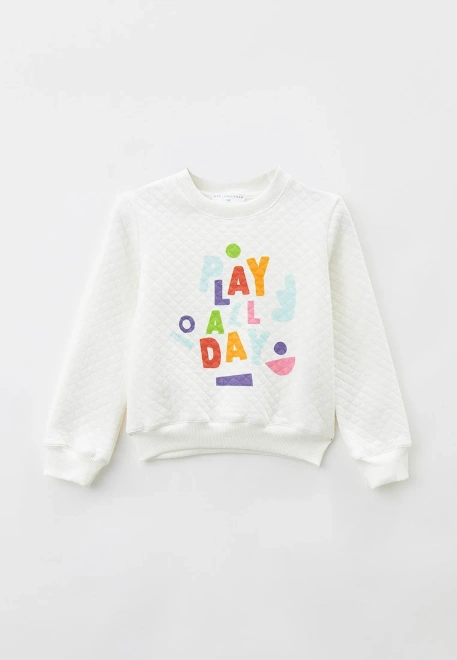 Свитшот молочного цвета с ярким принтом