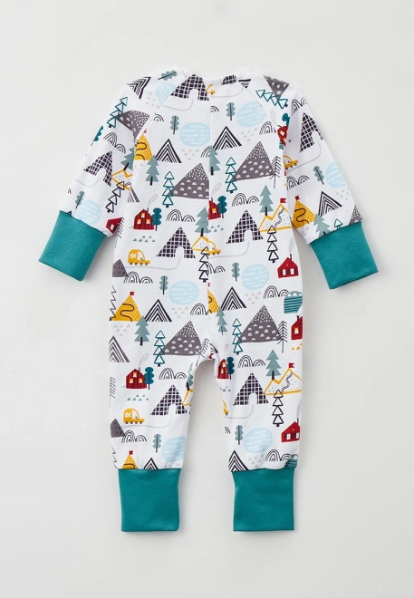 Комбинезон слип для малыша из мягкого хлопка с манжетами