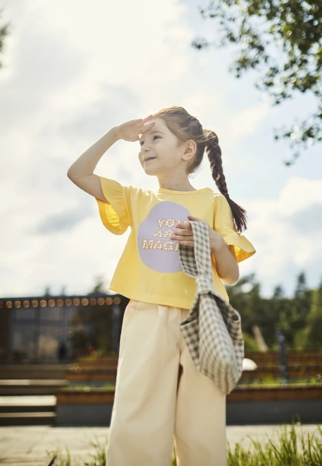 Блузка однотонная с принтом Блузка однотонная с принтом