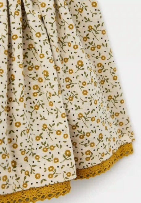 Юбка Джисель из теплого хлопка в оливковом цвете