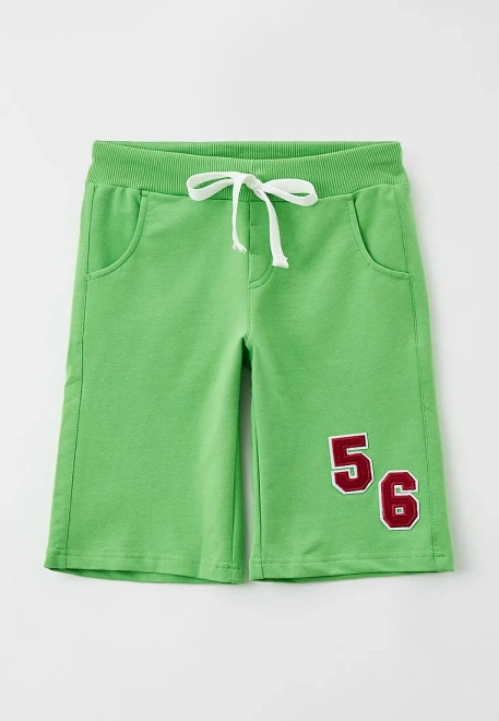 Шорты свободного кроя ярко-зеленого цвета 