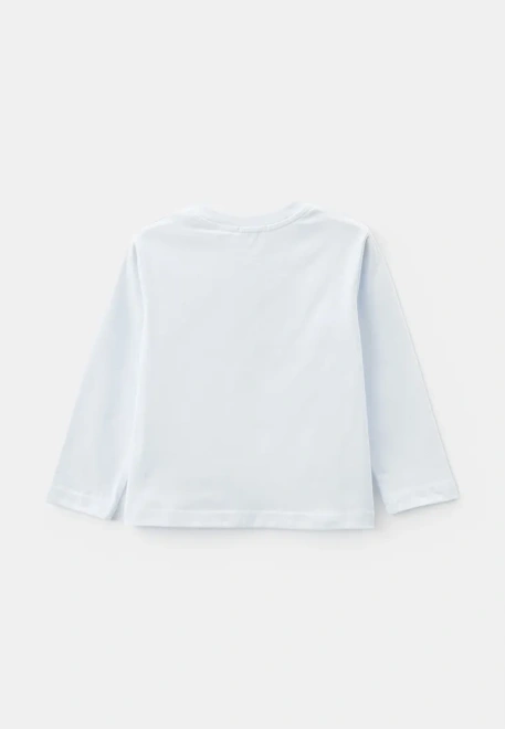 Лонгслив с принтом в белом цвете для девочек