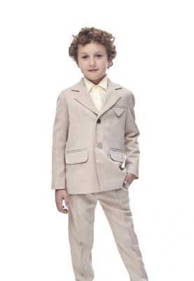 Пиджак для мальчиков в бежевом цвете