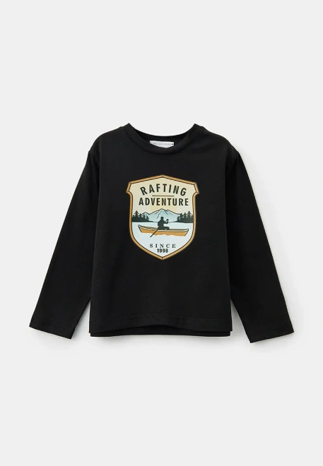 Лонгслив свободный с печатным рисунком 