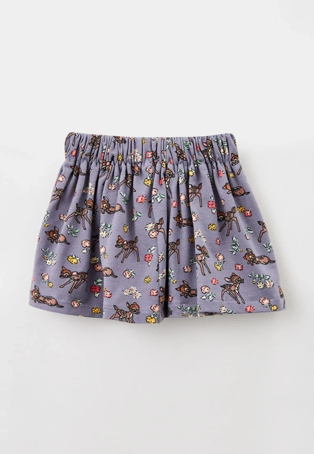 Юбка для малышей из трикотажа с принтом олененок бэмби