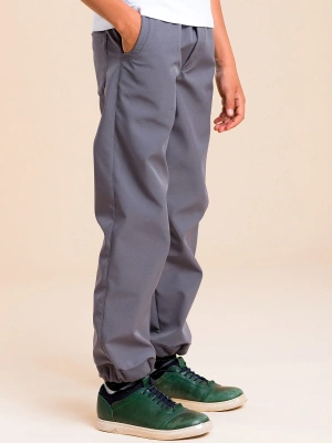 Брюки прогулочные из влагозащитного материала в темно-сером цвете