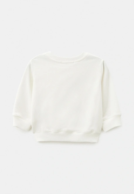 Свитшот Аарон из двунитки в молочном цвете