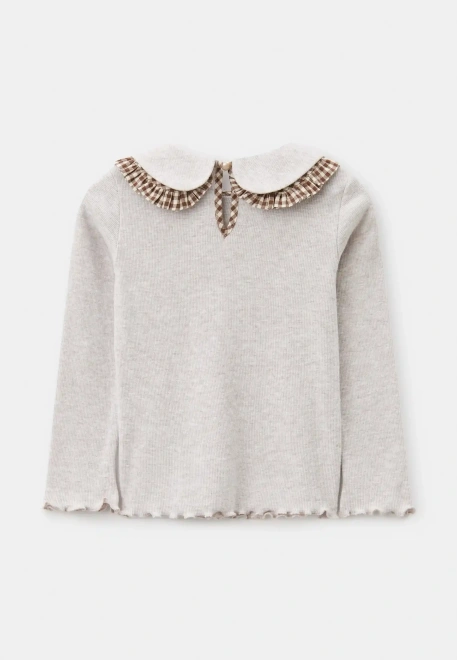 Блузка Солт со съемным воротником в бежевом цвете