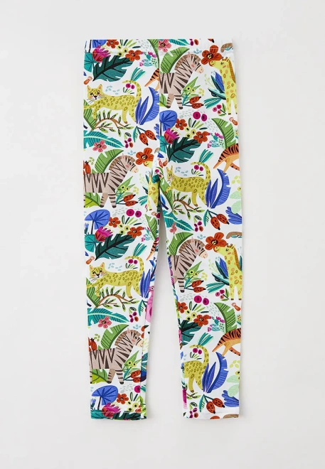 Леггинсы с животными в белом цвете