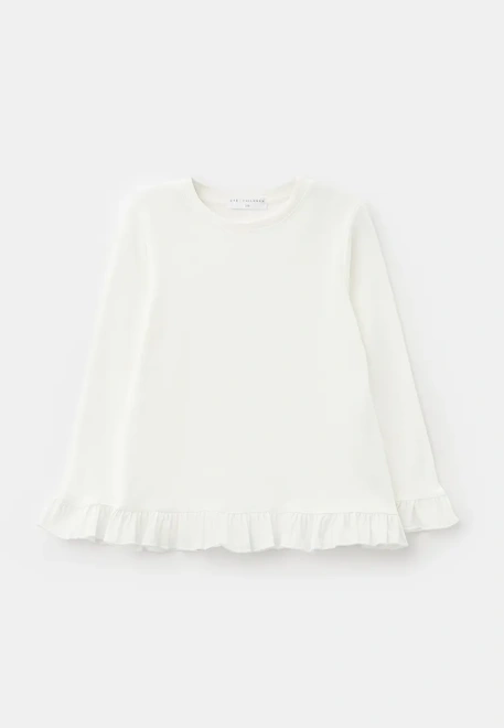 Блузка из интерлока молочного цвета