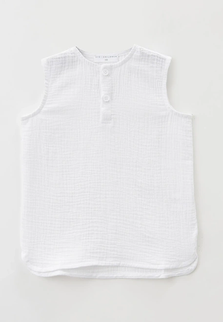 Рубашка из муслина без рукавов на мальчика 