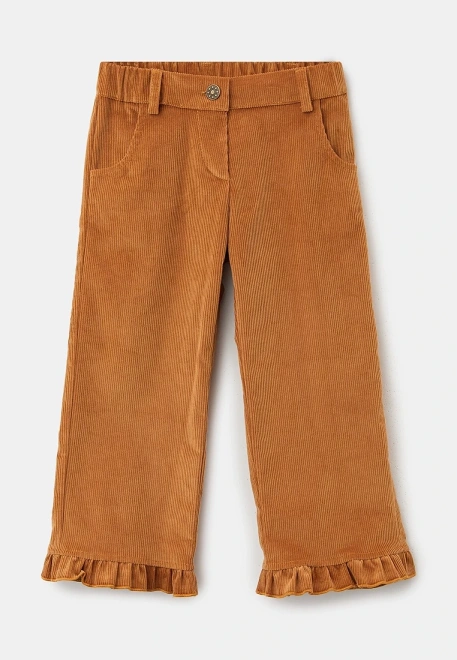 Костюм на девочку из вельвета карамельного цвета 