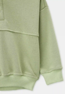 Свитшот Линк из трехнитки в оливковом цвете Свитшот Линк из трехнитки в оливковом цвете