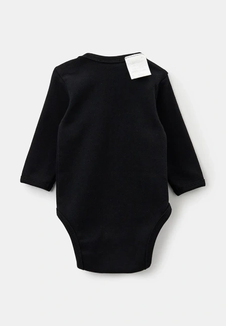  Боди Морган из интерлока с длинным рукавом в черном цвете