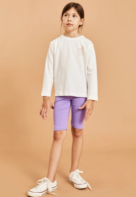 Велосипедки в бледно-сиреневом цвете